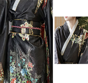 Long Traditional Japanese-themed Beautiful Floral Women's Kimono-Kawaii Dream