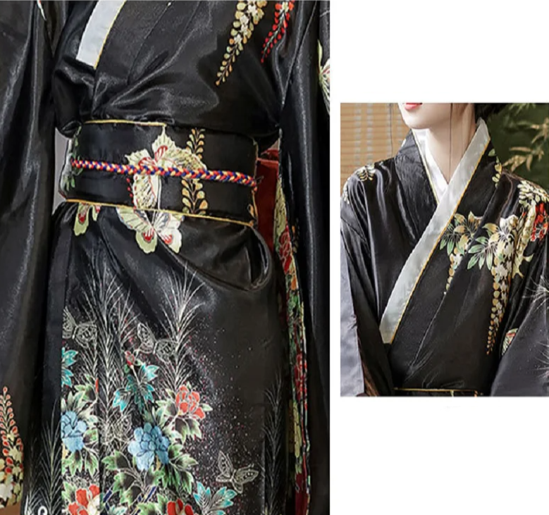 Long Traditional Japanese-themed Beautiful Floral Women's Kimono-Kawaii Dream