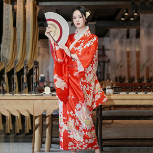 Long Traditional Japanese-themed Beautiful Floral Women's Kimono-Kawaii Dream