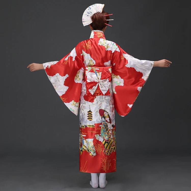 Long Traditional Japanese-themed Cloudy Women's Kimono-Kawaii Dream