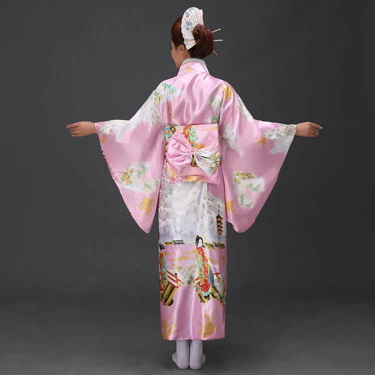 Long Traditional Japanese-themed Cloudy Women's Kimono-Kawaii Dream
