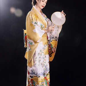 Long Traditional Japanese-themed Floral Women's Kimono-Kawaii Dream