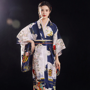 Long Traditional Japanese-themed Floral Women's Kimono-Kawaii Dream
