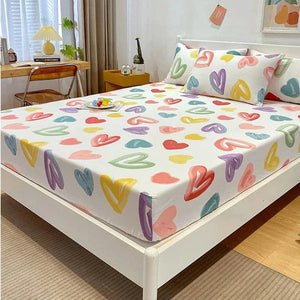 Love Heart Bedsheet & Pillowcases-Kawaii Dream