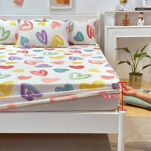 Love Heart Bedsheet & Pillowcases-Kawaii Dream