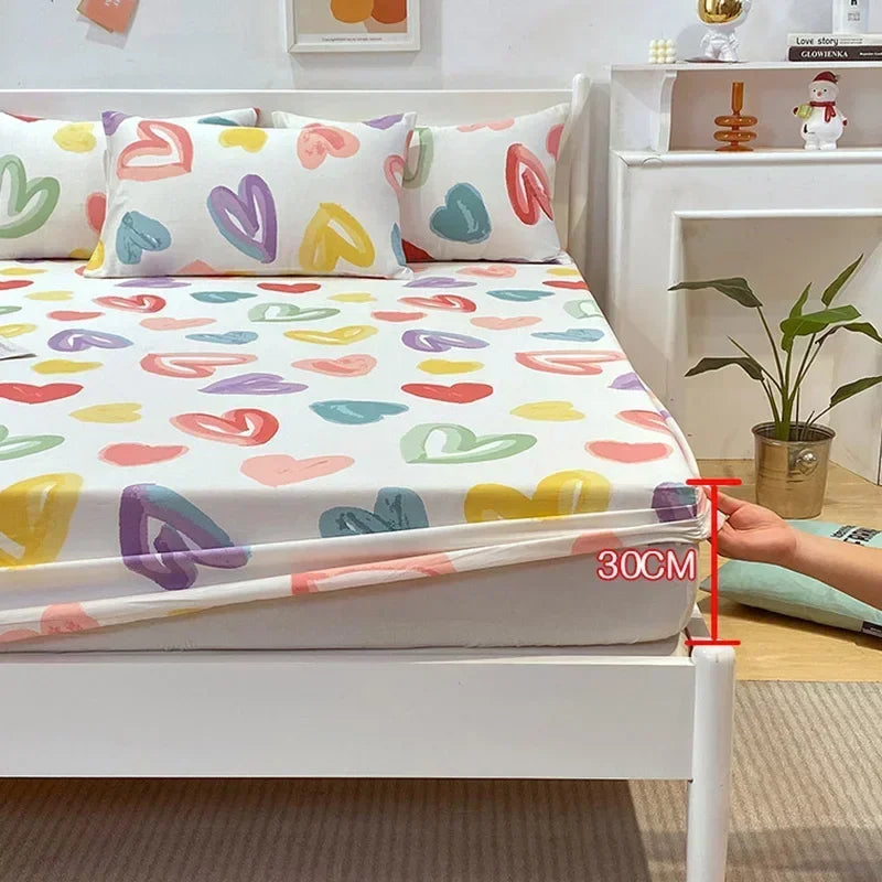 Love Heart Bedsheet & Pillowcases-Kawaii Dream