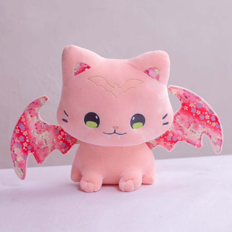 Luna & Solis the Kawaii Sakura Cats with Wings Plushies-Kawaii Dream