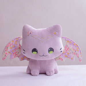 Luna & Solis the Kawaii Sakura Cats with Wings Plushies-Kawaii Dream