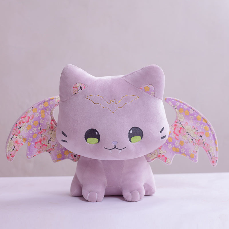 Luna & Solis the Kawaii Sakura Cats with Wings Plushies-Kawaii Dream