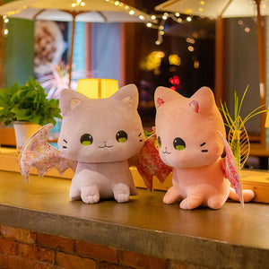 Luna & Solis the Kawaii Sakura Cats with Wings Plushies-Kawaii Dream