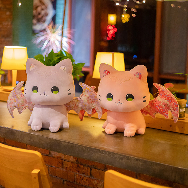 Luna & Solis the Kawaii Sakura Cats with Wings Plushies-Kawaii Dream