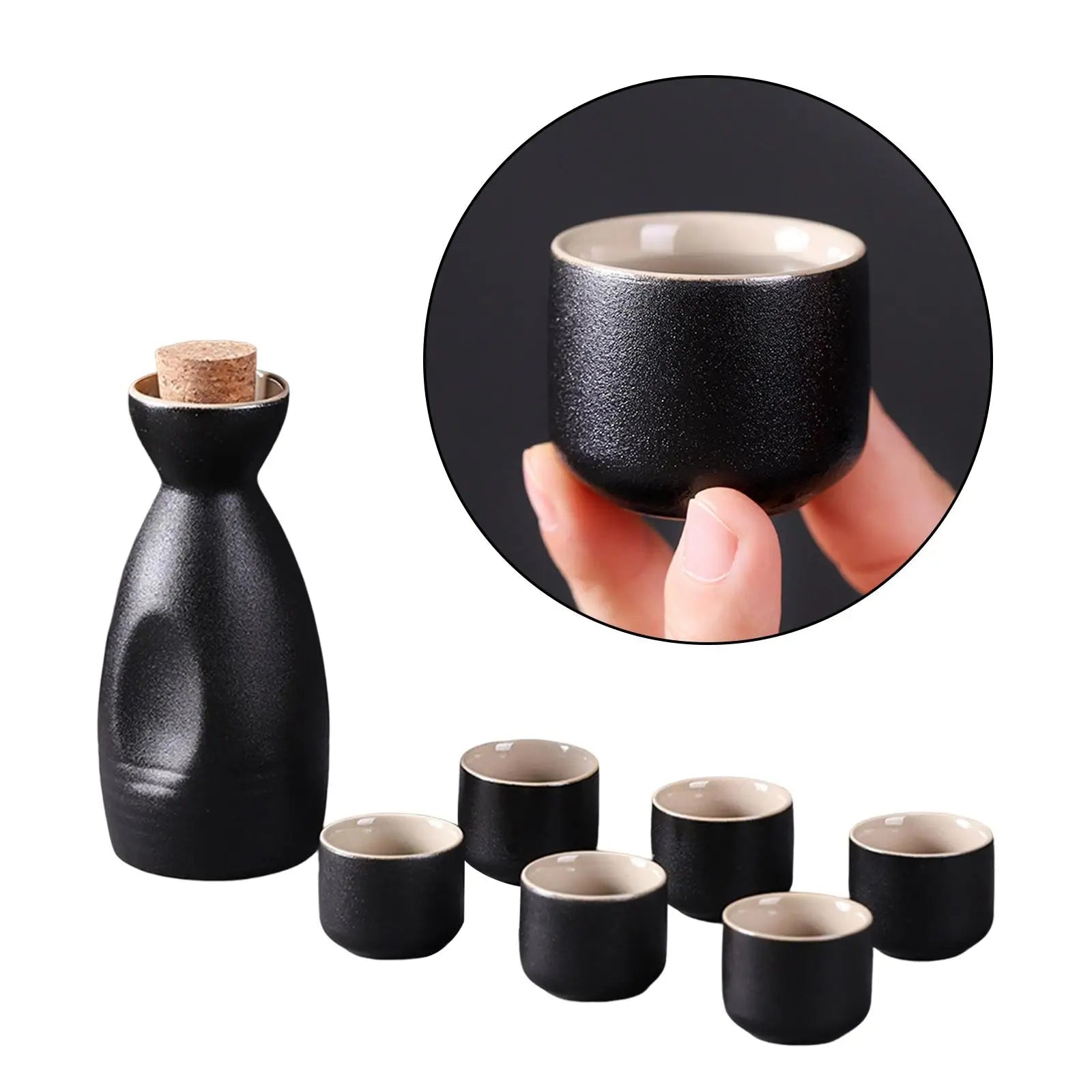 Midnight Japanese Style Ceramic Sake Set-Kawaii Dream