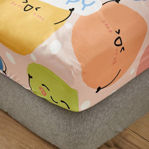 Millions of Happy Emojis Fitted Bedsheet-Kawaii Dream