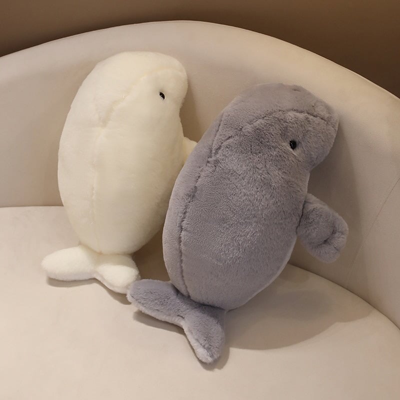 Milo the Fluffy White Manatee Plush-Kawaii Dream