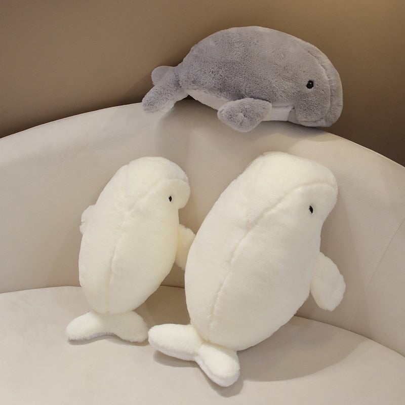 Milo the Fluffy White Manatee Plush-Kawaii Dream