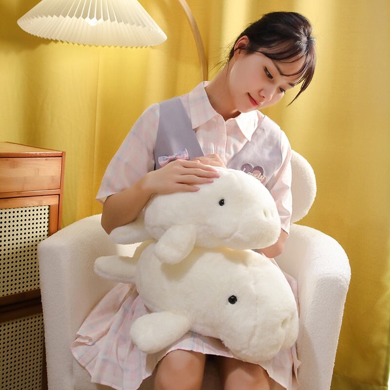 Milo the Fluffy White Manatee Plush-Kawaii Dream