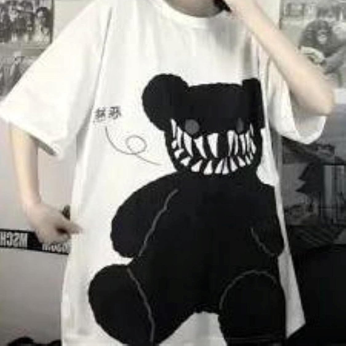 Mine Dark Smiling Teddy Tee - Limited Stock-Kawaii Dream