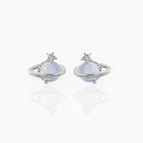Mini Neptune Shooting Star Gold-Plated Stud Earring-Kawaii Dream