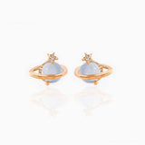 Mini Neptune Shooting Star Gold-Plated Stud Earring-Kawaii Dream