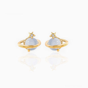 Mini Neptune Shooting Star Gold-Plated Stud Earring-Kawaii Dream