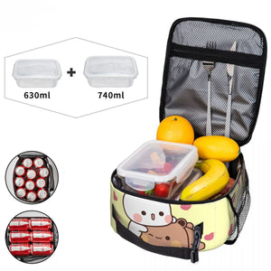 Mocha and Tofu Panda Bear Cuddle Love Lunch Bags-Kawaii Dream
