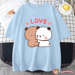 Mocha and Tofu Panda Bear Love Tee-Kawaii Dream