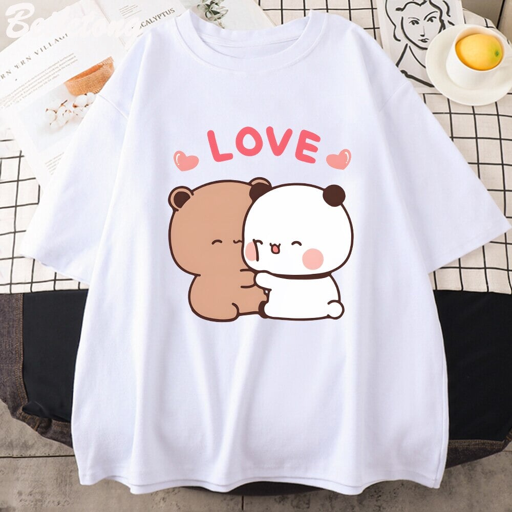 Mocha and Tofu Panda Bear Love Tee-Kawaii Dream