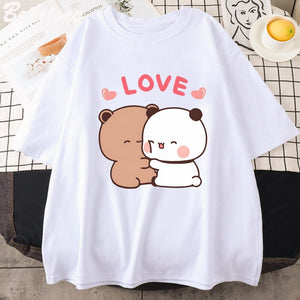 Mocha and Tofu Panda Bear Love Tee-Kawaii Dream