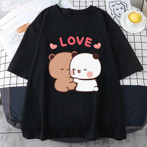 Mocha and Tofu Panda Bear Love Tee-Kawaii Dream
