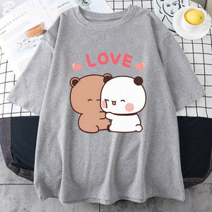 Mocha and Tofu Panda Bear Love Tee-Kawaii Dream