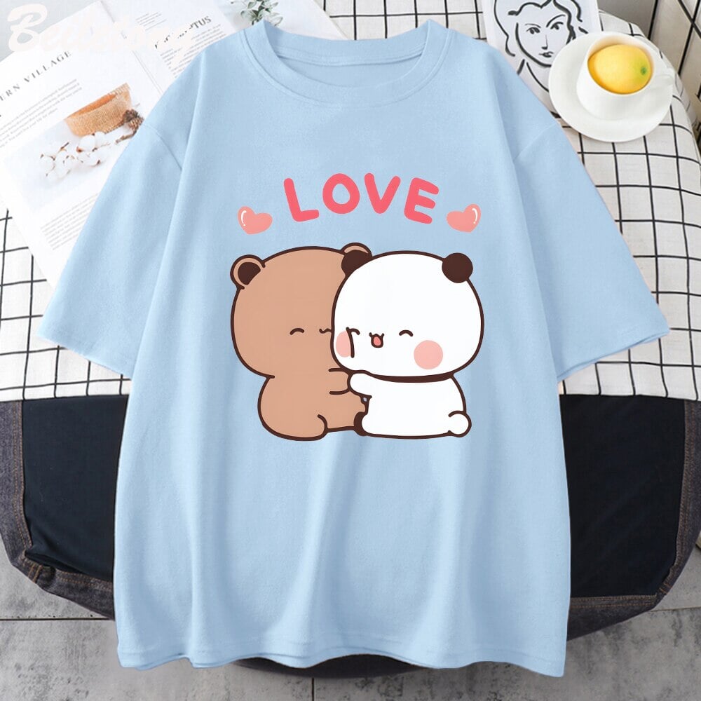 Mocha and Tofu Panda Bear Love Tee-Kawaii Dream