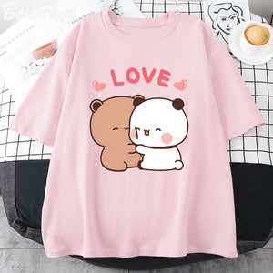 Mocha and Tofu Panda Bear Love Tee-Kawaii Dream