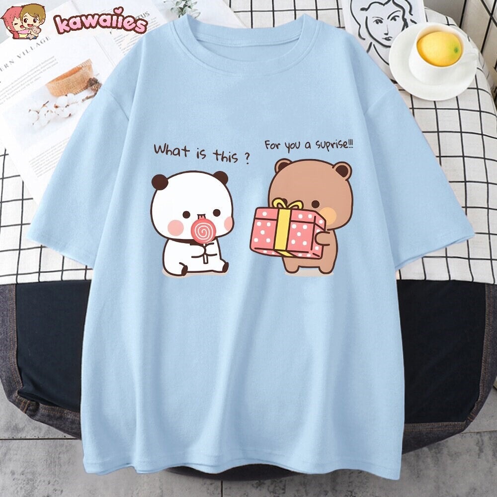 Mocha and Tofu Panda Bear Surprise Tee-Kawaii Dream