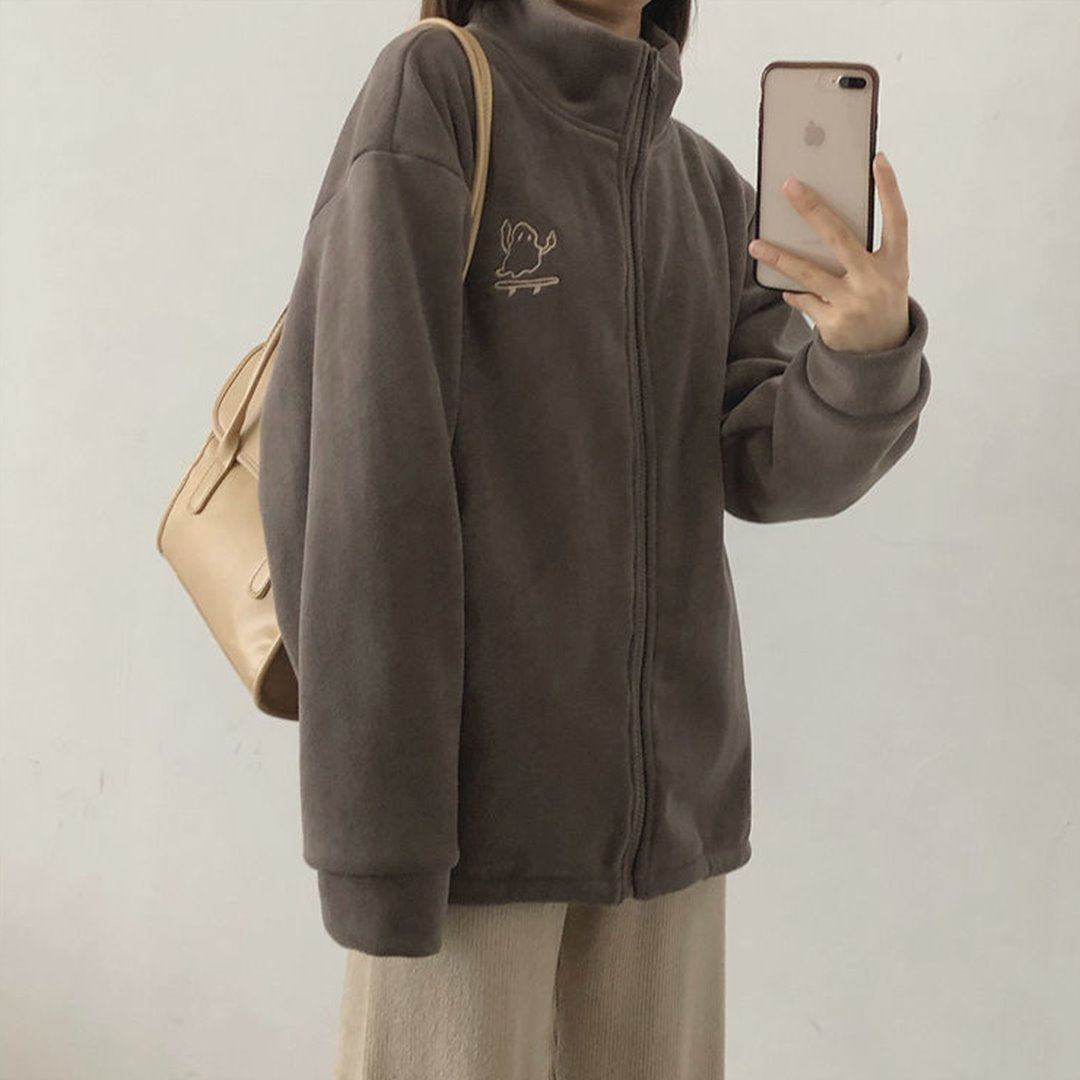 Monster Skateboarding Women's Fleece Zipped Jacket (2023 Season)-Kawaii Dream