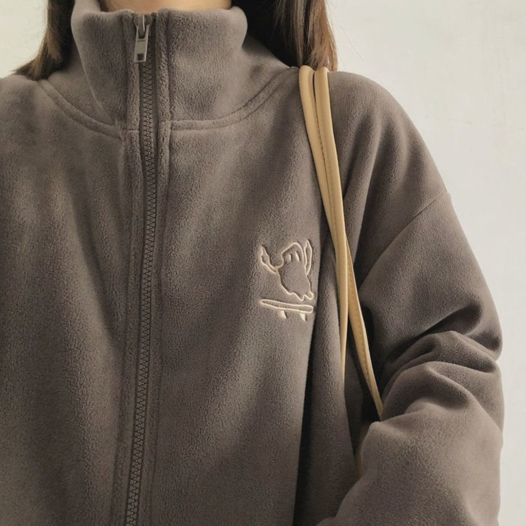 Monster Skateboarding Women's Fleece Zipped Jacket (2023 Season)-Kawaii Dream