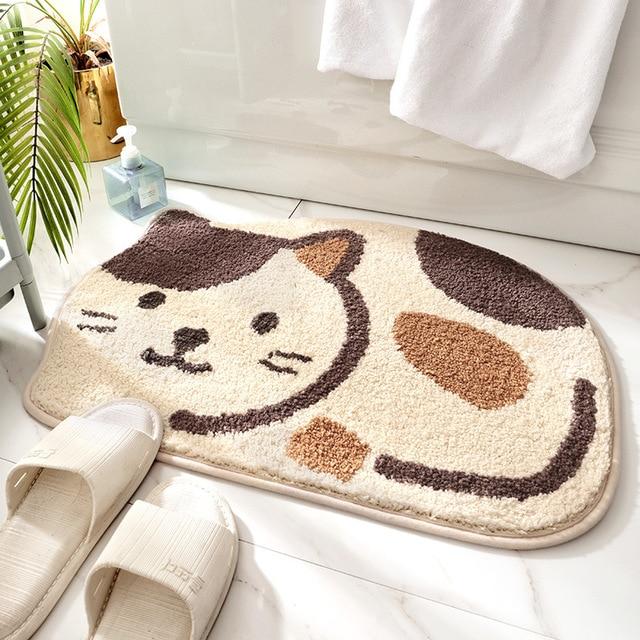 My Cute Cat Shaped Bathroom Mat-Kawaii Dream