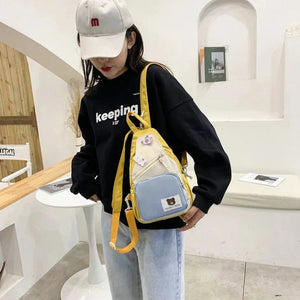 Myron Bear Colour Block Mini Backpack-Kawaii Dream