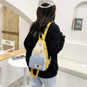 Myron Bear Colour Block Mini Backpack-Kawaii Dream