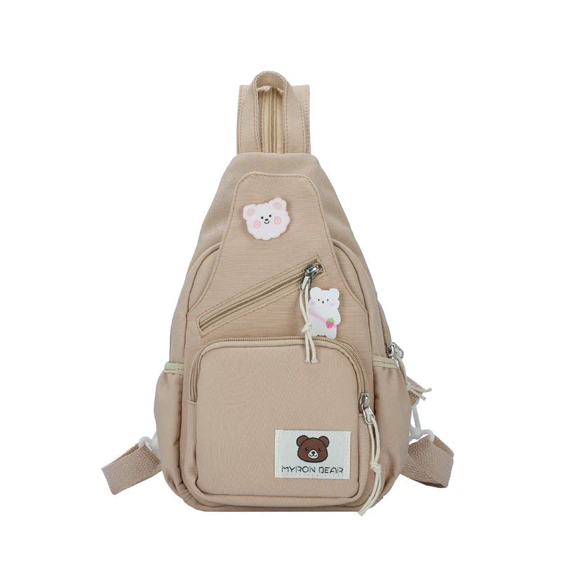 Myron Bear Colour Block Mini Backpack-Kawaii Dream