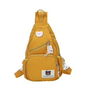 Myron Bear Colour Block Mini Backpack-Kawaii Dream