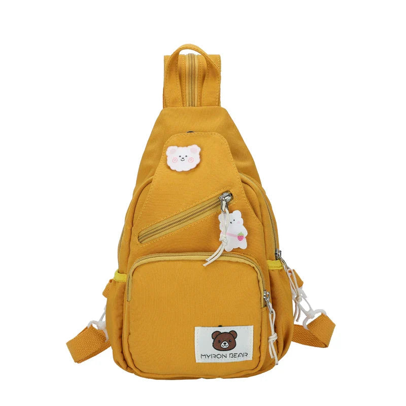 Myron Bear Colour Block Mini Backpack-Kawaii Dream