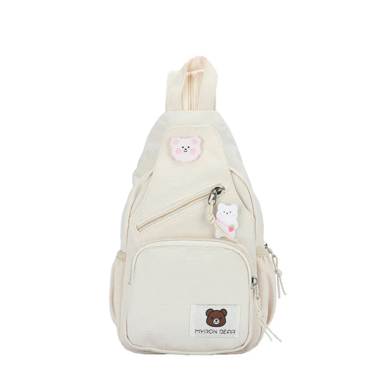 Myron Bear Colour Block Mini Backpack-Kawaii Dream