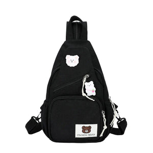 Myron Bear Colour Block Mini Backpack-Kawaii Dream