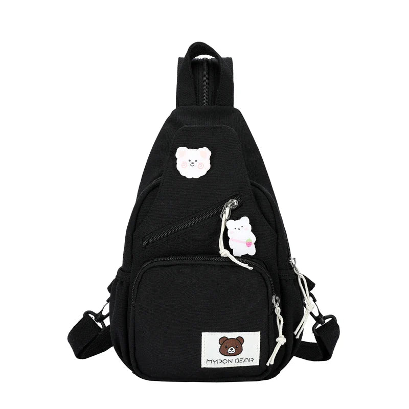 Myron Bear Colour Block Mini Backpack-Kawaii Dream