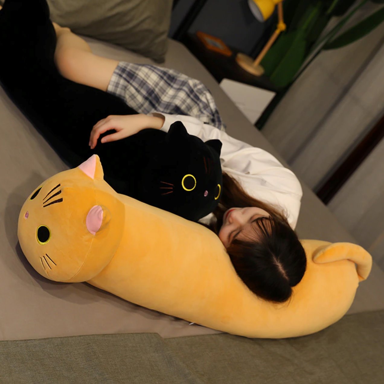 Napping Neko Plushies-Kawaii Dream