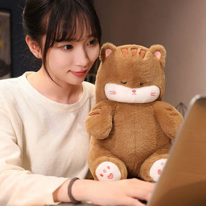 Napping Noodle Cat Plush-Kawaii Dream