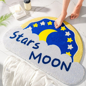 Night Time Stars Moon Cloud Non-Slip Bath Mat-Kawaii Dream