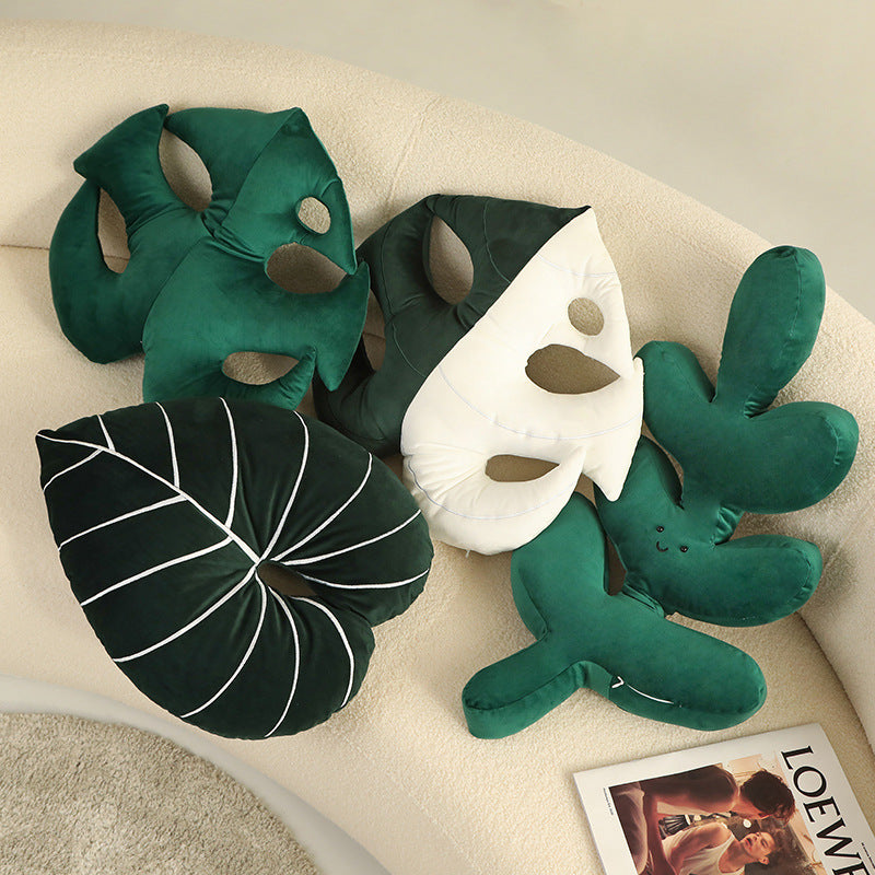 Nordic Green Lifelike Leaf Plushies Pillow-Kawaii Dream