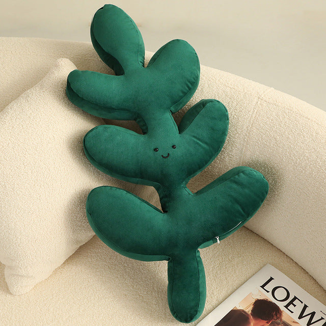 Nordic Green Lifelike Leaf Plushies Pillow-Kawaii Dream