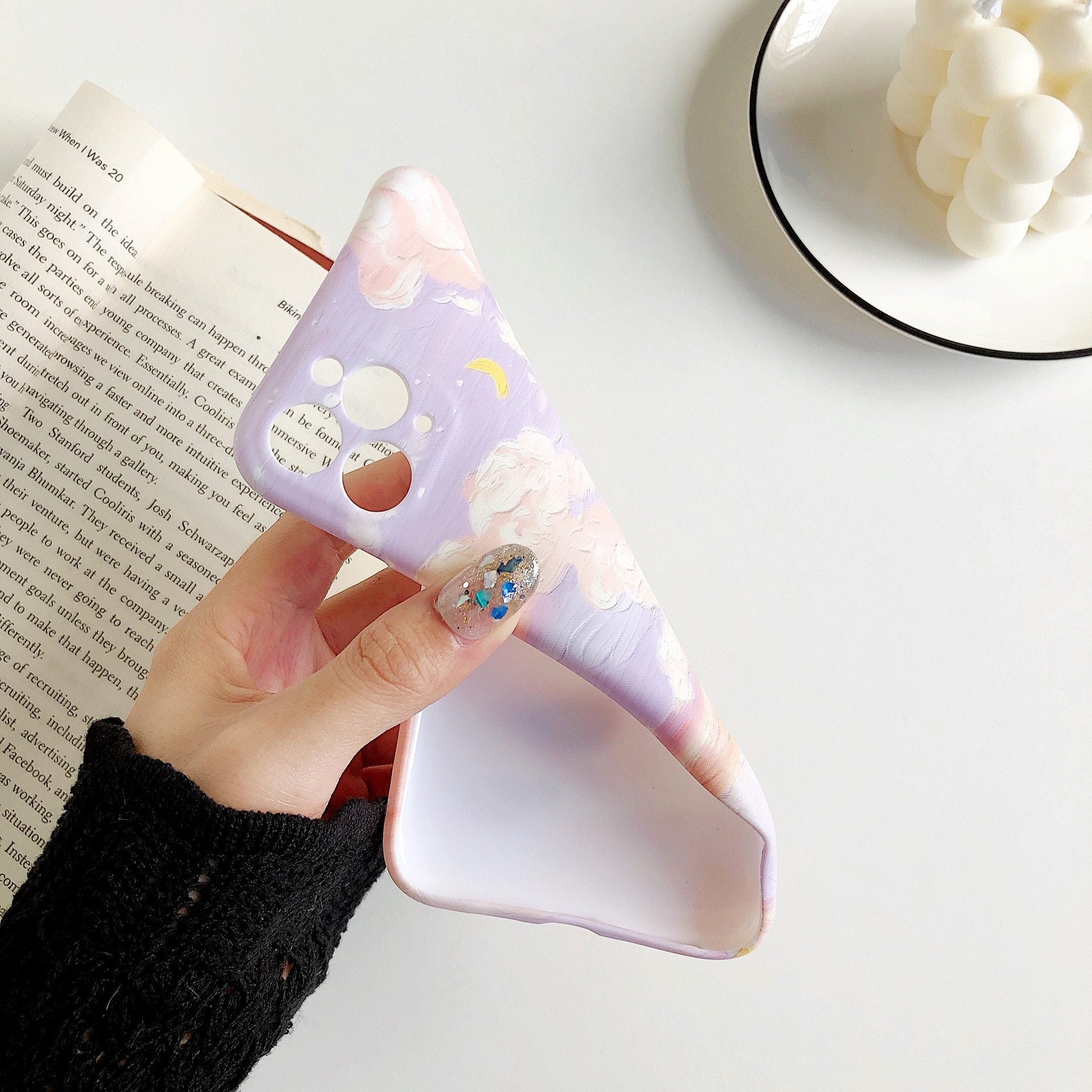 Nostalgic Lilac Dreamy Clouds iPhone Case-Kawaii Dream